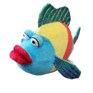 Ganz Webkinz Pucker Fish Multicolor Crinkle Fins Big Lips #HM438